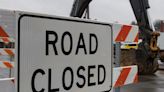 Road closures caused by severe weather damage in, near Baton Rouge on Wednesday, April 10