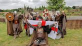 Kynren actors cheer on England from newly-built Viking village in County Durham