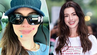 Anne Hathaway shows off her pimple patches in makeup-free selfie: ‘Stars, they’re just like us’