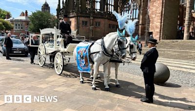 Football colours at funeral of boy killed in Coventry crash