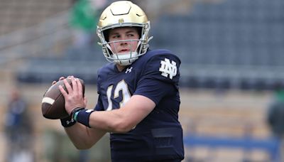 Notre Dame football QB Riley Leonard status 'unclear' after suffering injury vs. NIU