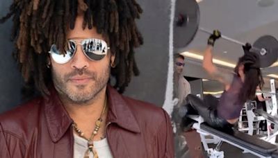 Lenny Kravitz lo hizo de nuevo y es viral por usar pantalones de cuero en el gimnasio