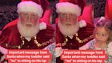 Santa Claus praises young girl who refused to sit in his lap