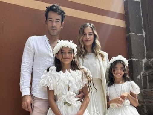 Lola Ponce y Aaron Díaz celebran la primera comunión de sus hijas ¡mira qué guapas!