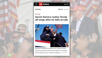 Fact Check: CNN Initially Published Headline 'Secret Service Rushes Trump Off Stage After He Falls at Rally'