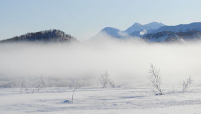 中國大陸「冰火兩重天」 河北下雪、青島現海市蜃樓