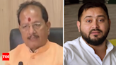 NEET paper leak case: RJD leader Tejashwi's aide booked room for arrested students, alleges Bihar deputy CM Vijay Sinha | India News - Times of India