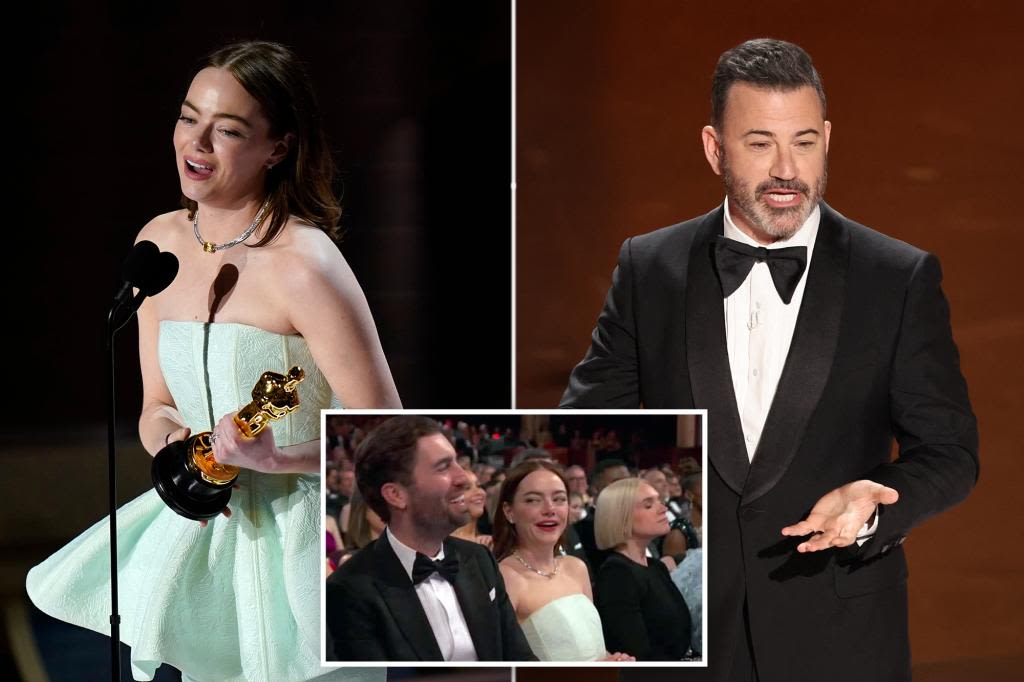 Emma Stone clarifies whether she called Jimmy Kimmel a ‘p—k’ at Oscars