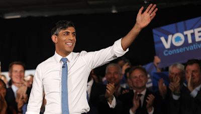 Bear hugs, security ejections and umbrellas just in case: Inside Rishi Sunak’s first election campaign rally