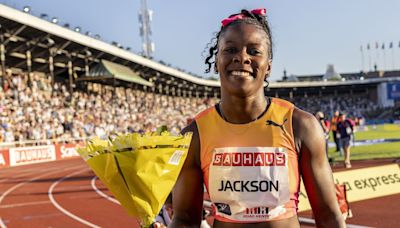 Shericka Jackson coasts home in 200m to complete sprint double at Jamaican nationals