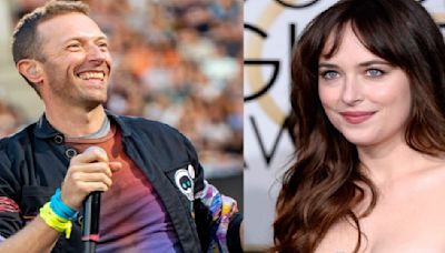 Dakota Johnson Cheers For Fiancé Chris Martin At Coldplay’s Headlining Set In Glastonbury Festival