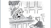 Judge buys ‘court’ cartoon by Matt for his fellow-judge partner