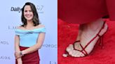 Jennifer Garner Color Coordinates in Strappy Red Sandals at the Daily Front Row Fashion Awards