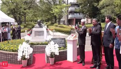 "Gandhi is a global icon," Jaishankar unveils Gandhi's bust in Tokyo