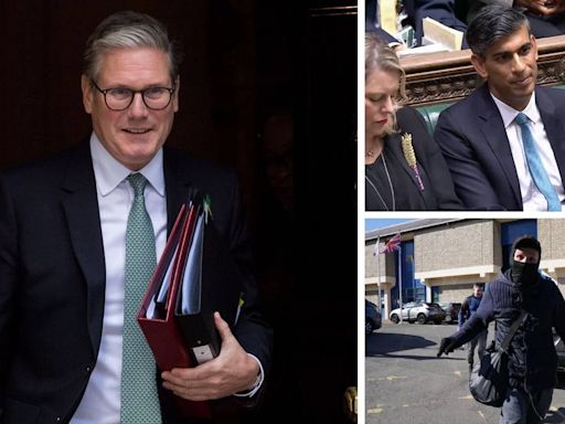 Starmer hits back at Sunak over prison crisis with PM ‘angry’ at being forced to free criminals early