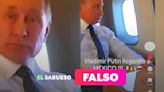 Este video no muestra a Vladimir Putin volando hacia México, es de viaje a Siria en 2017