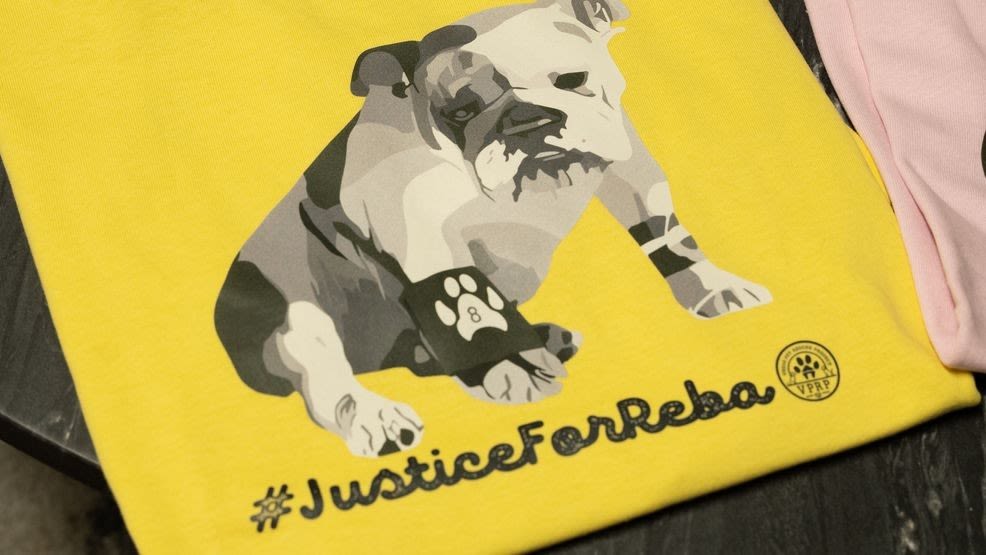 Justice for Reba t-shirts fundraise money for animal abuse