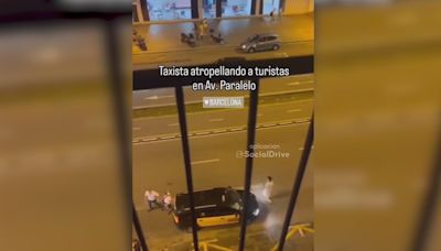 Taxista atropella intencionadamente a un turista en Barcelona: indignante