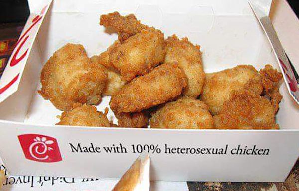 Fact Check: Chick-fil-A Food Packaging Purportedly Says, 'Made With 100% Heterosexual Chicken.' Here's the Truth