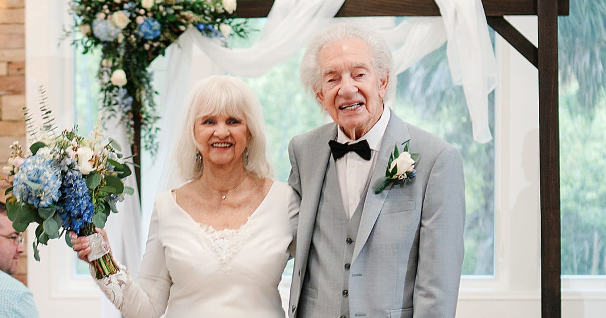 Bride, 88, marries her first school crush: 'Falling in love is possible at any age'