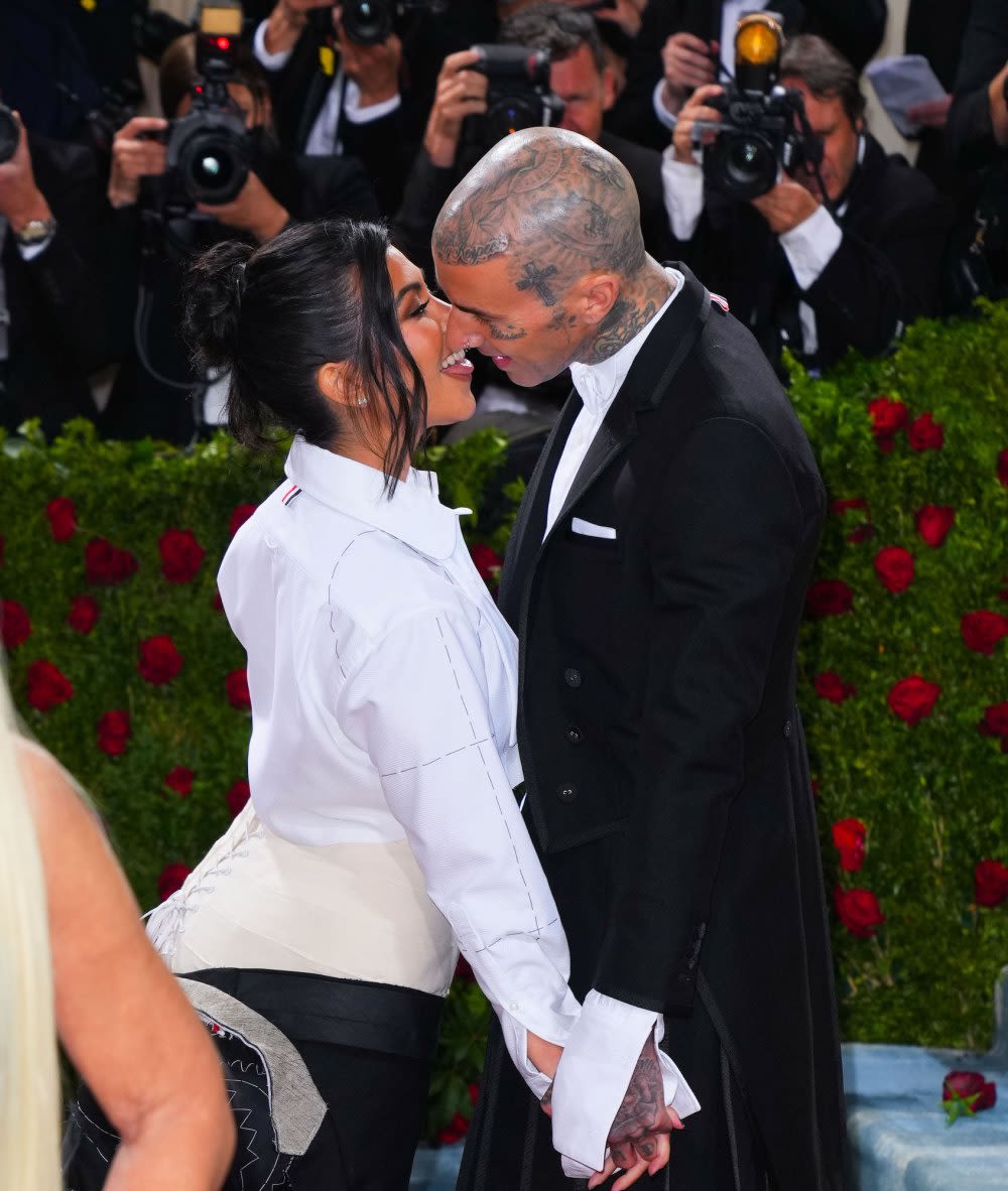 Kourtney Kardashian, Travis Barker Touch Tongues Before Kissing