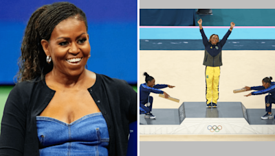 ¿Qué piensa Michelle Obama de la foto viral de Simone Biles, Jordan Chiles y Rebeca Andrade?