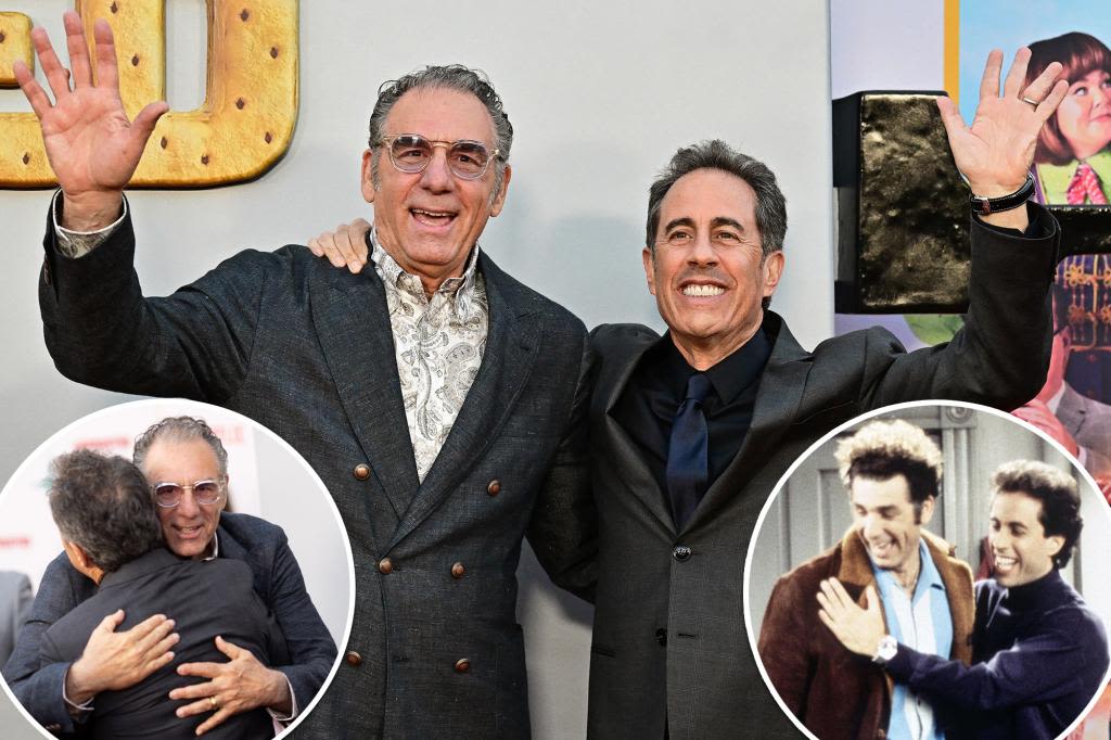Michael Richards reunites with Jerry Seinfeld on first red carpet in 8 years