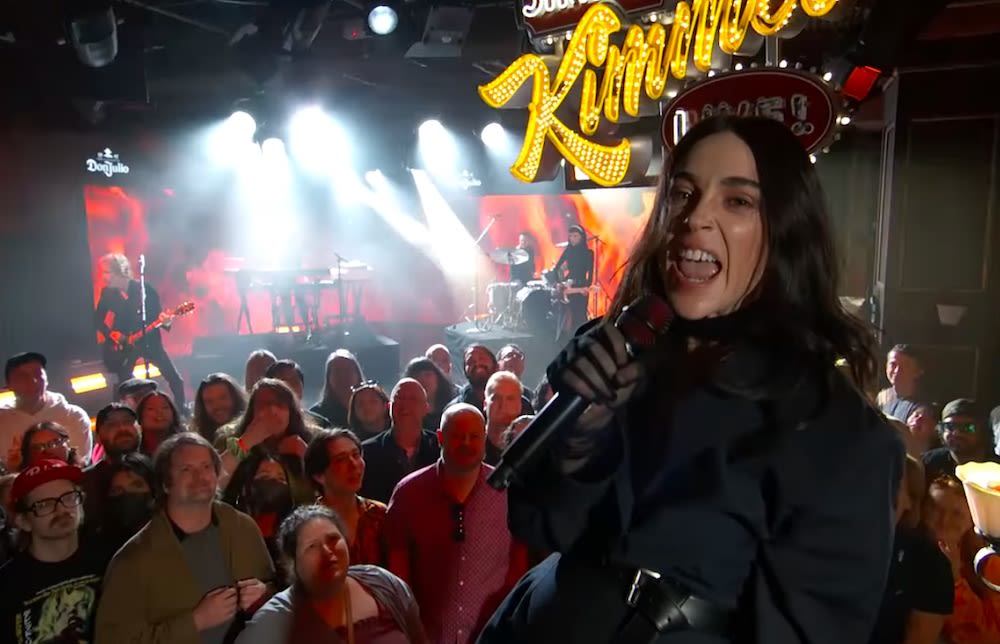 St. Vincent Charges Through The Crowd While Singing "Broken Man" On 'Kimmel': Watch