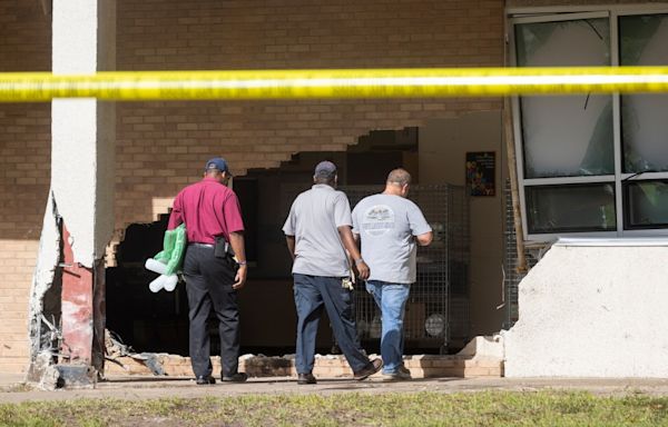 Car crash leaves hole in Norfolk’s Booker T. Washington High School