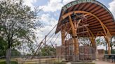 Metal braces added to stabilize iconic wooden Riverside Park band shell damaged in 2021 La Crosse wind storm