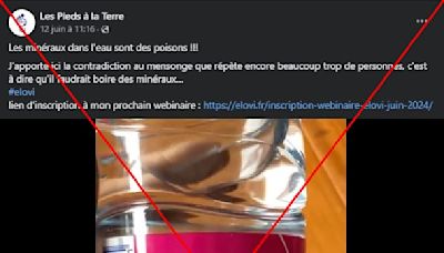 Attention à ces vidéos qui prétendent que les minéraux présents dans l'eau sont des "poisons"