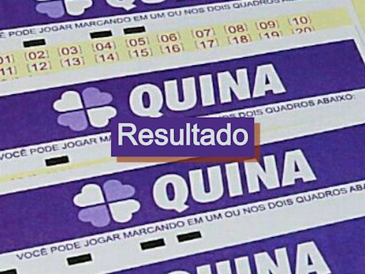 Quina: Resultado do concurso 6476 sorteado Terça-feira 09/07/2024