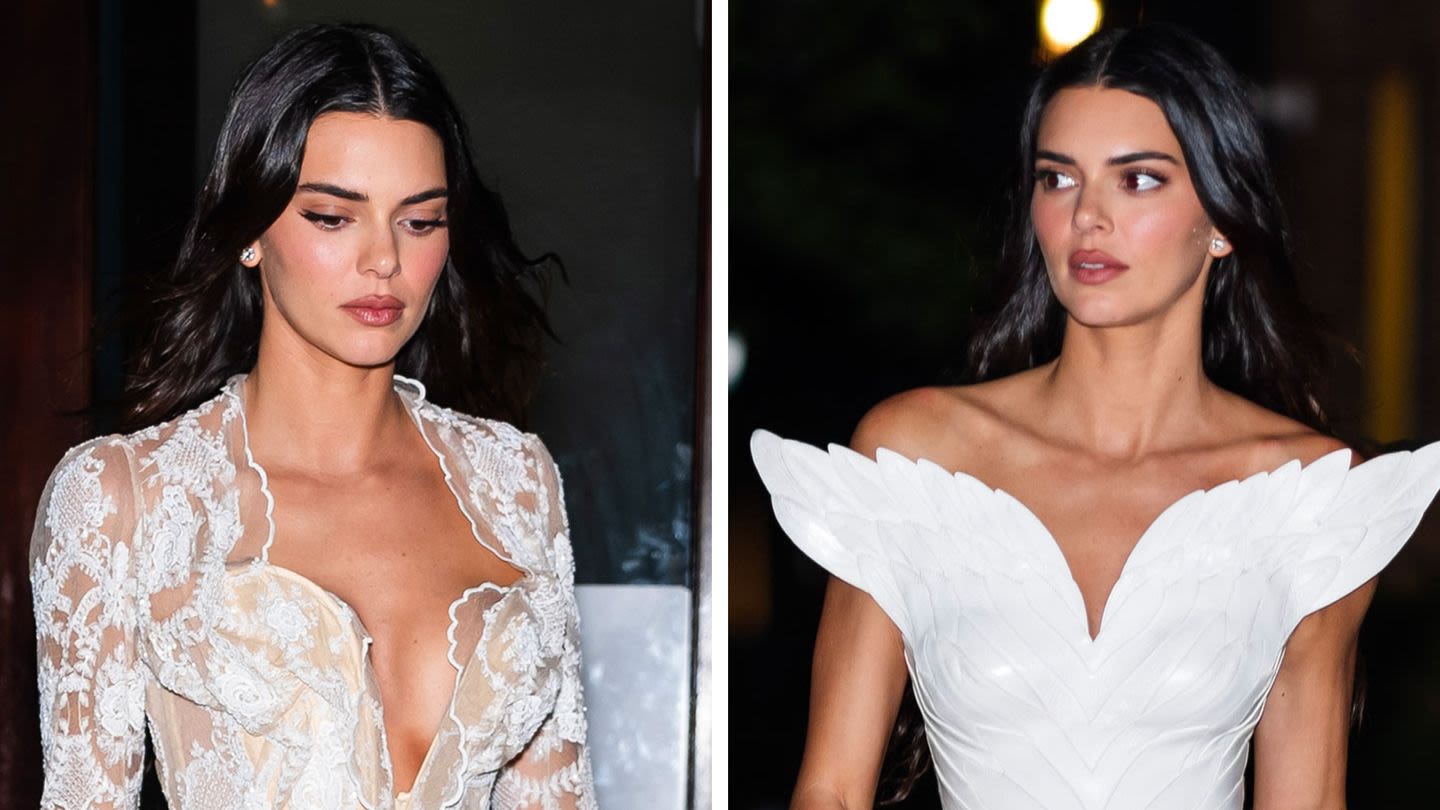 Kendall Jenner Trades a transparent Minidress for a High-Low Corset Dress at the 2024 Met Gala After-Parties