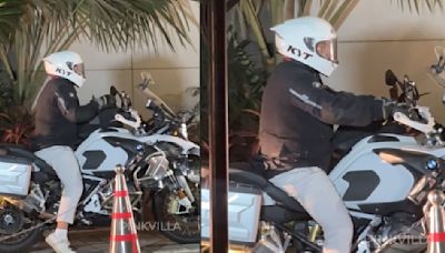 WATCH: Ajith Kumar secretly captured riding his favorite bike in Hyderabad after Good Bad Ugly shoot; goes unnoticed