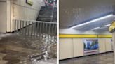 Metro Pantitlán se inunda por lluvias en CDMX: ¡goteras se convirtieron en cascadas!
