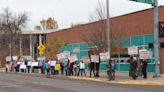 Cascade County Clerk and Recorder Sandra Merchant's supporters, critics rally at elections office