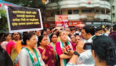Pune Video: Congress, NCP (SP) Protest Against Sambhaji Bhide's Remarks On Women's Attire
