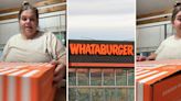 'I'm trying to wrap my head around $100 for 10 burgers': Viewers divided over parent buying Whataburger Big Box to feed family of 9