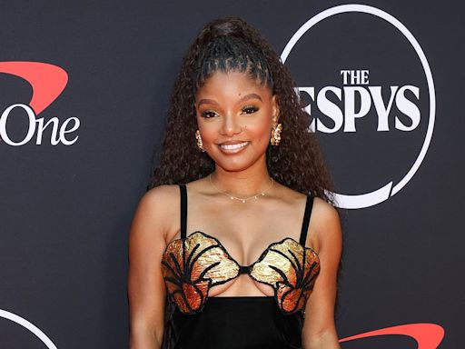 Halle Bailey flashes underboob in sexy mini-dress at The Espys in LA