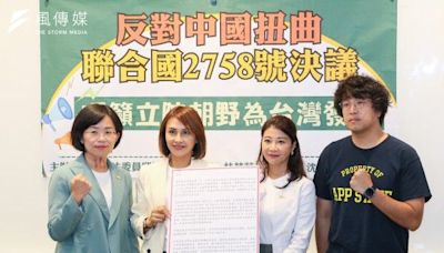 反對中國扭曲聯合國2758號決議 綠委擬提案籲朝野團結為台灣發聲