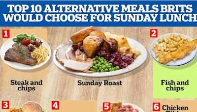 Families choosing hearty lasagnes and burgers over the sunday roast