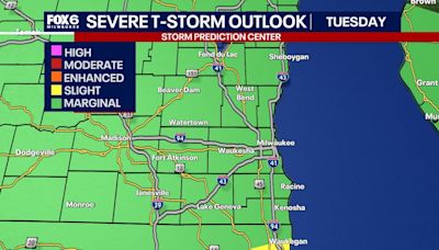 Wisconsin severe weather threat; tornado watch for SE Wisconsin