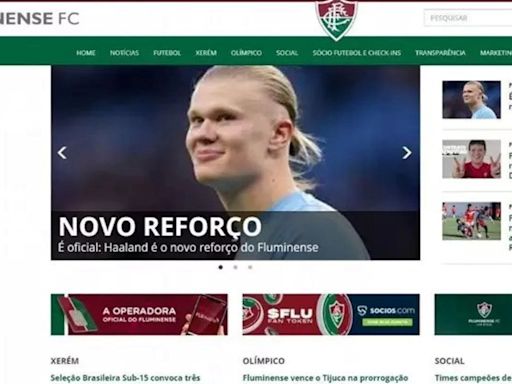 Fluminense anunció a Haaland como nuevo refuerzo en su página oficial pero...