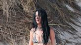 Katy Perry shows off her incredible figure in TINY zebra-print bikini