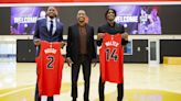 Raptors draft picks Ja'Kobe Walter, Jonathan Mogbo introduced to Toronto