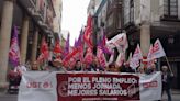 VIDEO| Un millar de personas desafía al granizo el 1º de mayo en Palencia