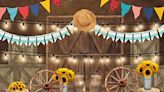 ...Photography 7X5FT Carnival Brazil Backdrop Brazilian Carnival Old Barn Haystack West Cowboy Festa Junina Background for Photo...