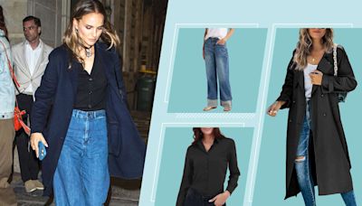 Natalie Portman's Wide-Leg Jeans Had an Unexpected Detail That's Smart for Any Season