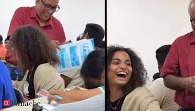 Hyderabad professor catches students' prank, cute video goes viral