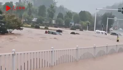 湖南平江降雨破紀錄！近半新舊城區全泡水 最深達3公尺